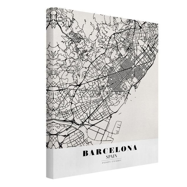 Quadros mapa mundi Barcelona City Map - Classic