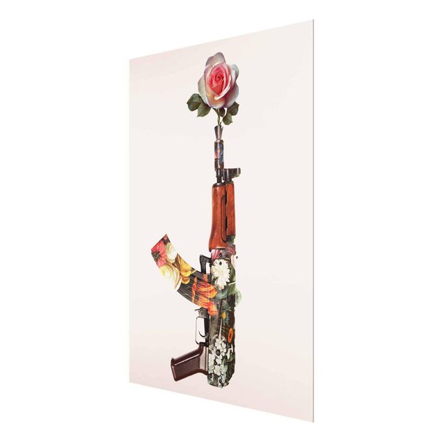 quadro com flores Weapon With Rose