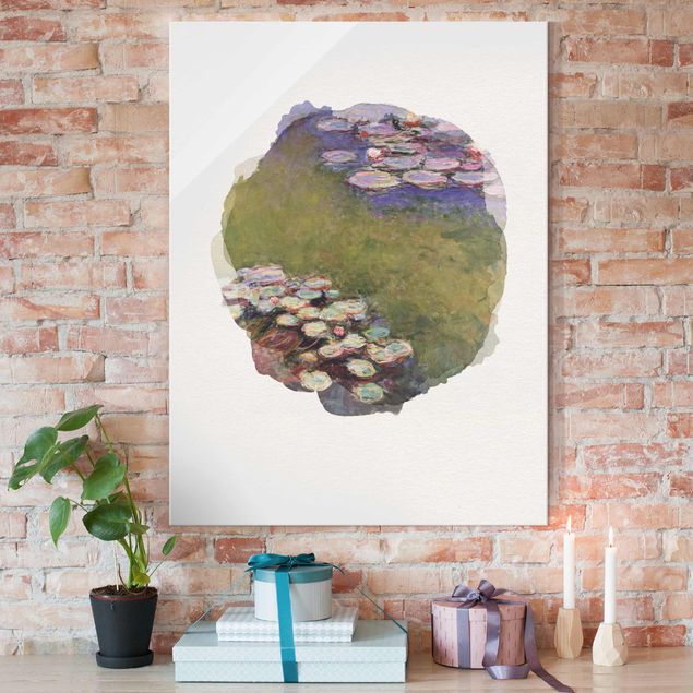quadros flores WaterColours - Claude Monet - Water Lilies