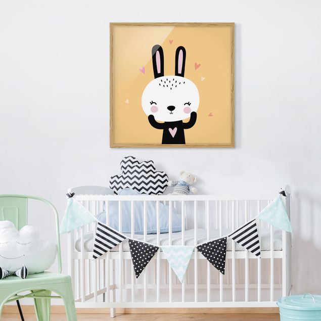 quadros decorativos para sala modernos The Happiest Rabbit