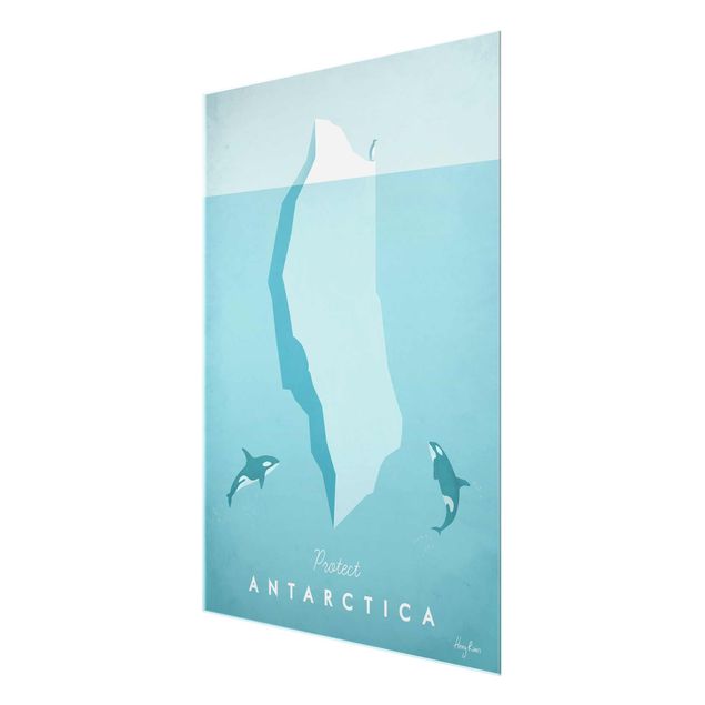 Quadros em vidro praia Travel Poster - Antarctica