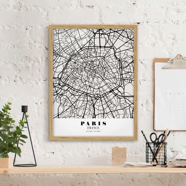 Quadros Paris Paris City Map - Classic
