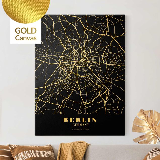 decoraçao cozinha Berlin City Map - Classic Black