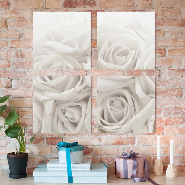 decoraçao para parede de cozinha White Roses