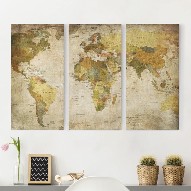 decoraçao para parede de cozinha World map