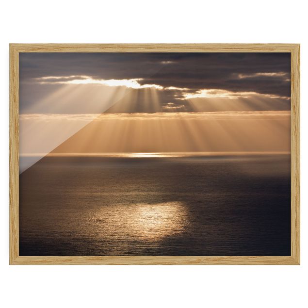 quadro de praia Sun Beams Over The Ocean