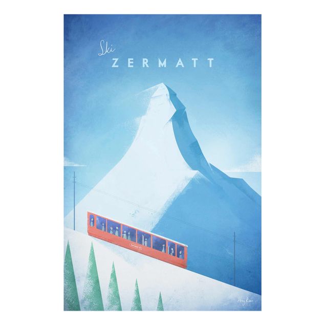 Quadros paisagens Travel Poster - Zermatt