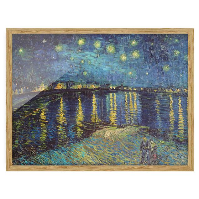 Quadros movimento artístico Pós-impressionismo Vincent Van Gogh - Starry Night Over The Rhone