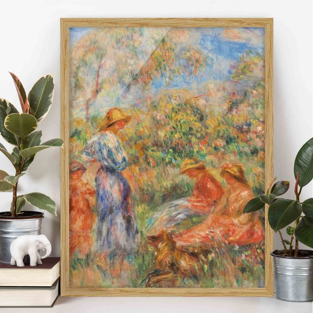 decoraçoes cozinha Auguste Renoir - Three Women and Child in a Landscape