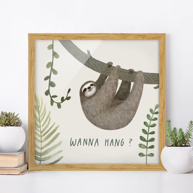 decoração quarto bebé Sloth Sayings - Hang