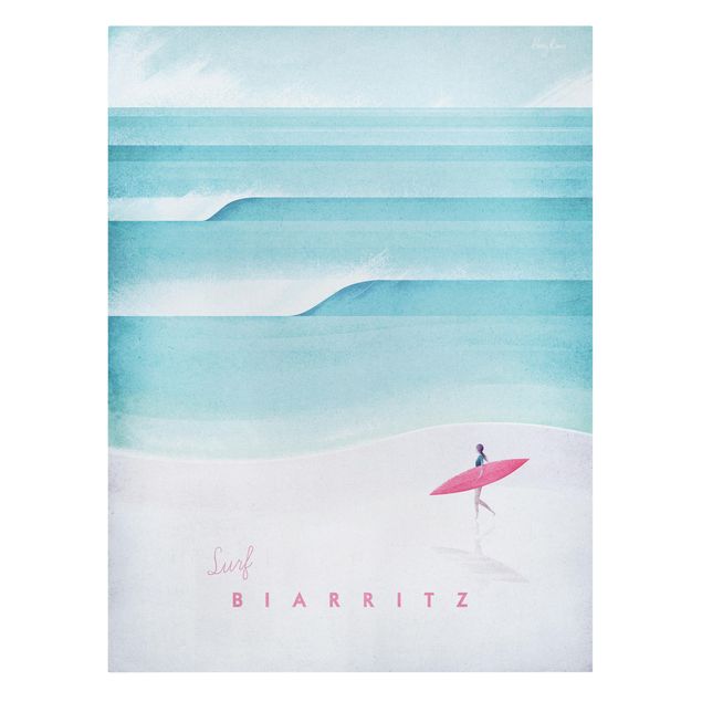 quadro decorativo mar Travel Poster - Biarritz