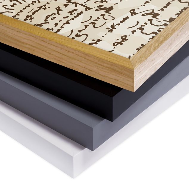 Quadros em marrom Da Vinci Manuscript