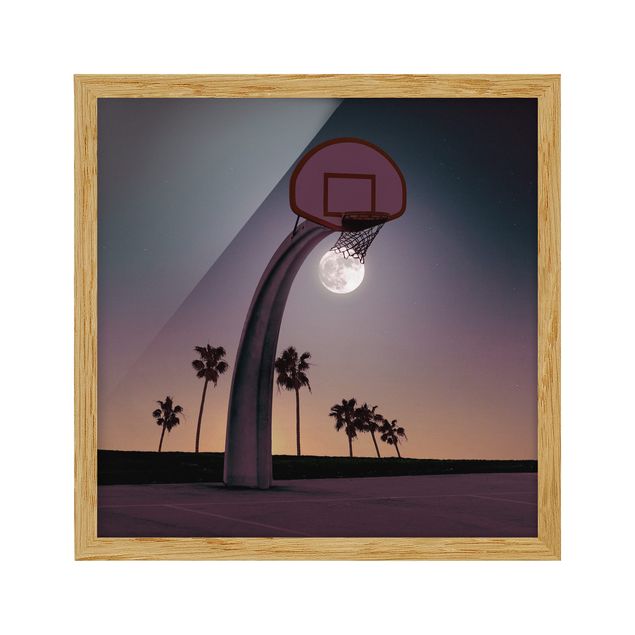 Quadros modernos Basketball With Moon