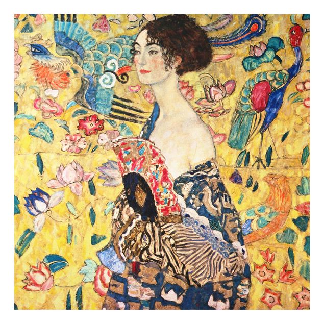 Quadros famosos Gustav Klimt - Lady With Fan