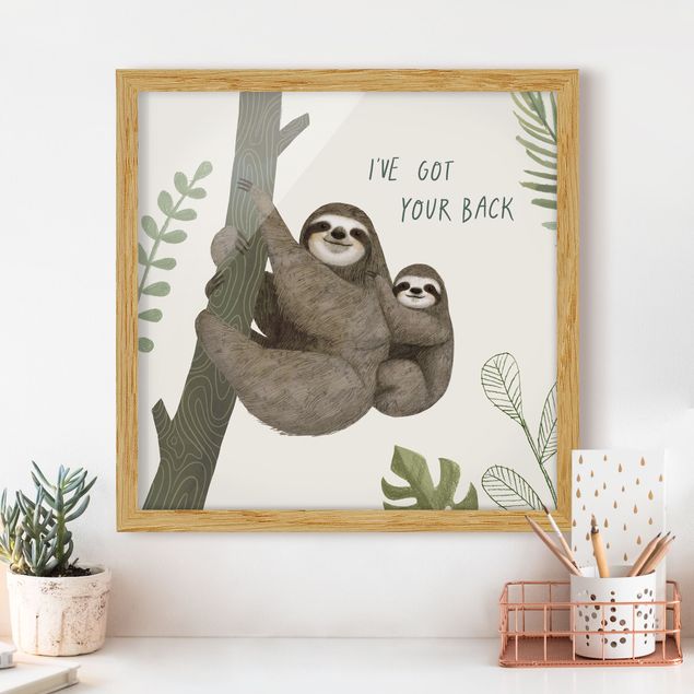 decoração quarto bebé Sloth Sayings - Back