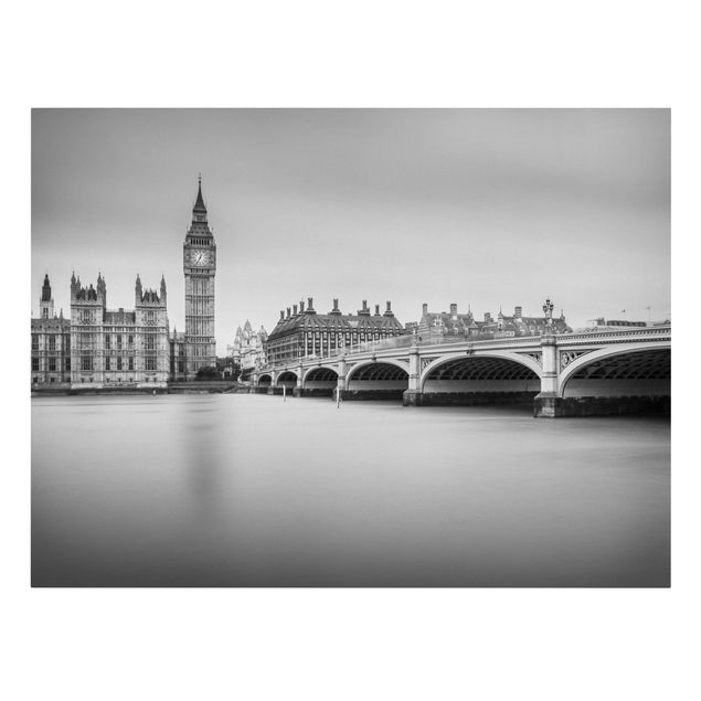 Telas decorativas cidades e paisagens urbanas Westminster Bridge And Big Ben