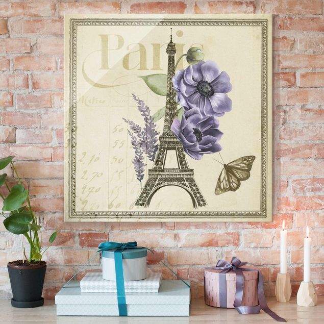 decoraçao para parede de cozinha Paris Collage Eiffel Tower