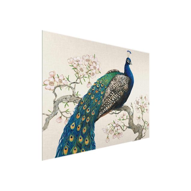 decoraçoes cozinha Vintage Peacock With Cherry Blossoms