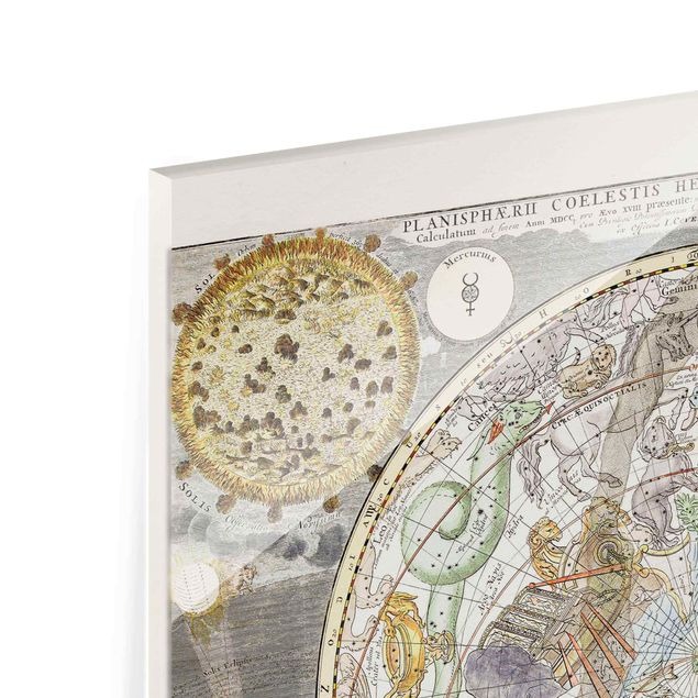 Quadros em vidro Vintage Ancient Star Map