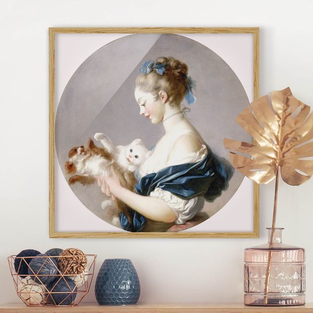 decoraçao cozinha Jean Honoré Fragonard - Girl playing with a Dog and a Cat