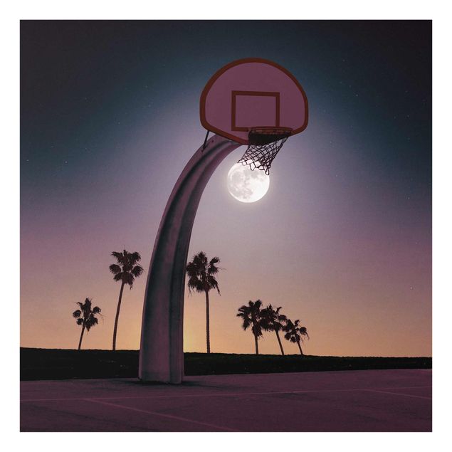 Quadros pretos Basketball With Moon