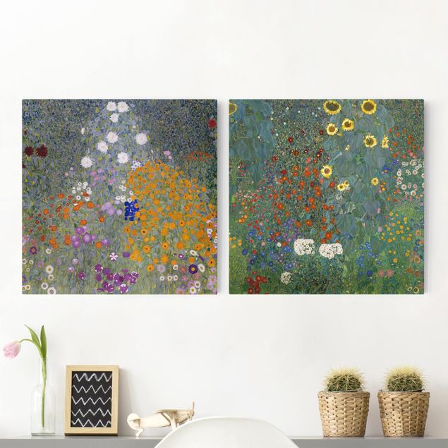 Quadros movimento artístico Art Déco Gustav Klimt - The Green Garden