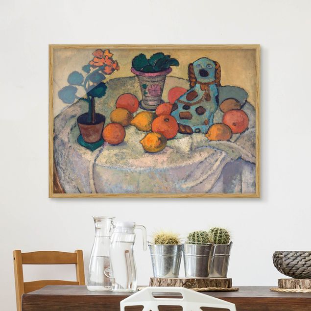 decoraçao cozinha Paula Modersohn-Becker - Still Life With Oranges And Stoneware Dog