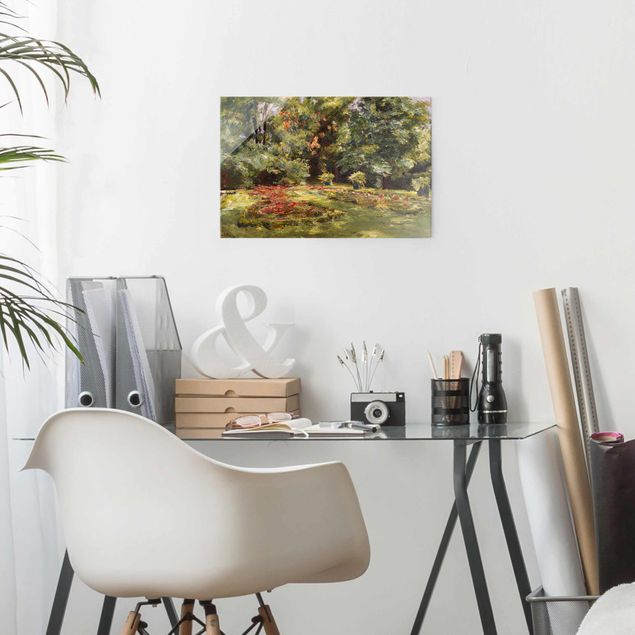 Quadros movimento artístico Impressionismo Max Liebermann - Flower Terrace Wannseegarten
