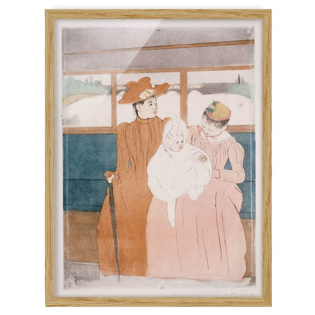 Quadros com moldura animais Mary Cassatt - In the omnibus