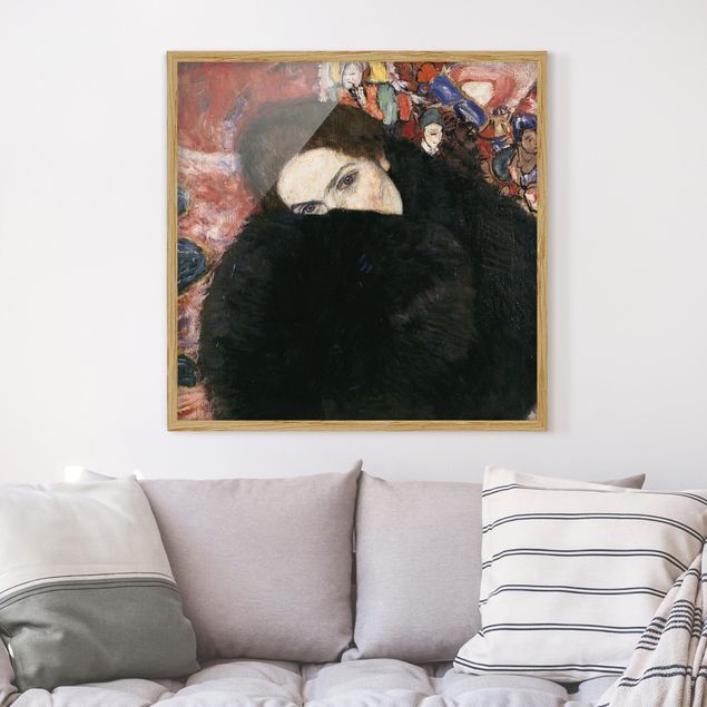 decoraçao para parede de cozinha Gustav Klimt - Lady With A Muff