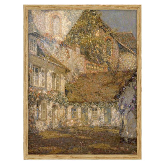 Quadros famosos Henri Le Sidaner - Houses at the Foot of the Church