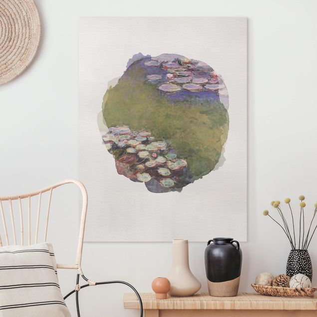 decoraçao para parede de cozinha WaterColours - Claude Monet - Water Lilies
