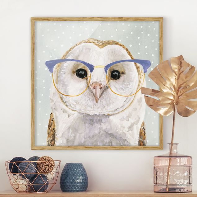 Decoração para quarto infantil Animals With Glasses - Owl