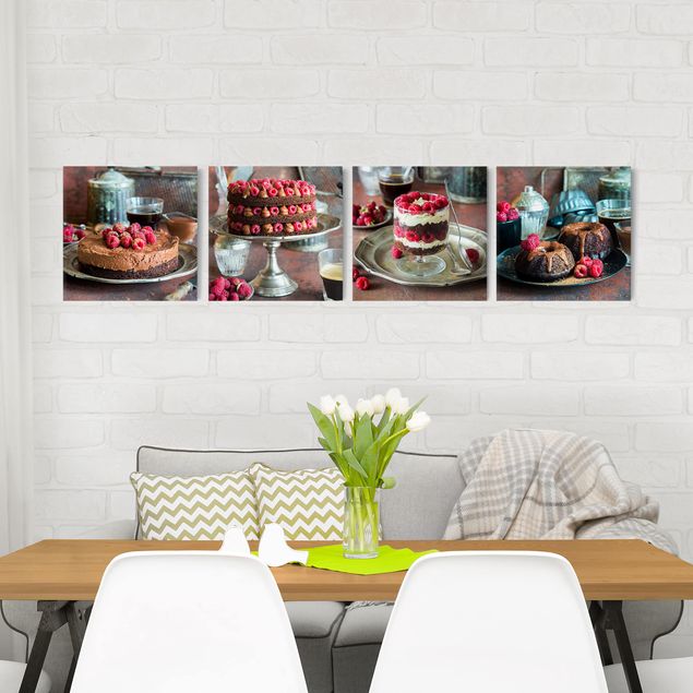 quadros modernos para quarto de casal Raspberry Cake Vintage