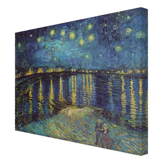 Telas decorativas réplicas de quadros famosos Vincent Van Gogh - Starry Night Over The Rhone