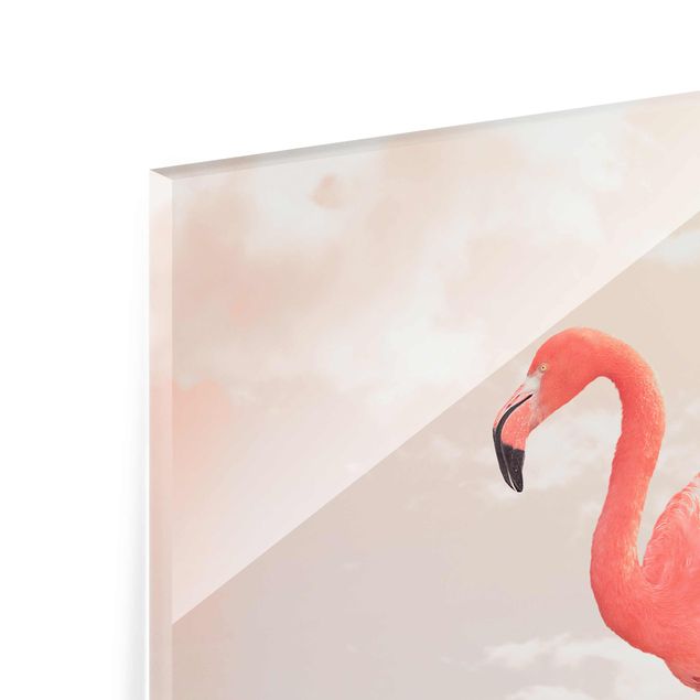 Quadros rosas Sky With Flamingo