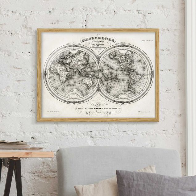 decoraçao para parede de cozinha World Map - French Map Of The Cap Region Of 1848