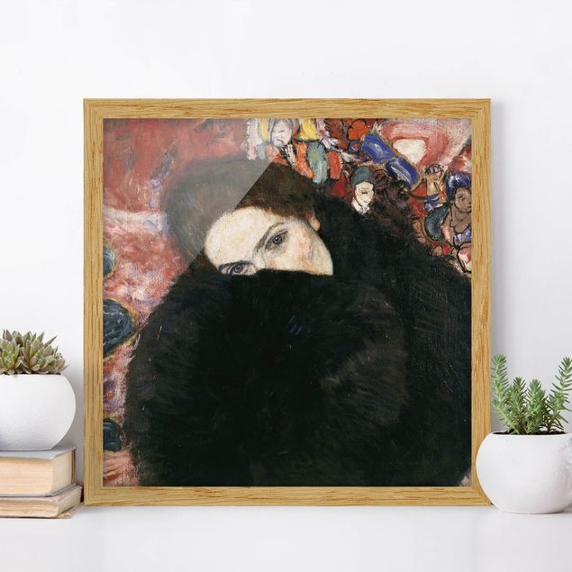 Quadros movimento artístico Art Déco Gustav Klimt - Lady With A Muff