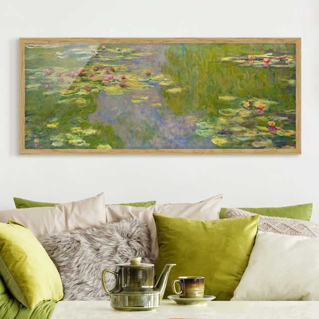 decoraçao para parede de cozinha Claude Monet - Green Waterlilies