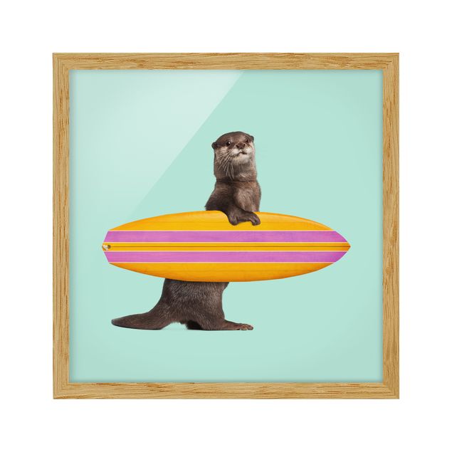 Quadros famosos Otter With Surfboard