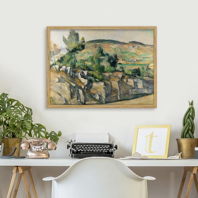 Quadros movimento artístico Impressionismo Paul Cézanne - Hillside In Provence