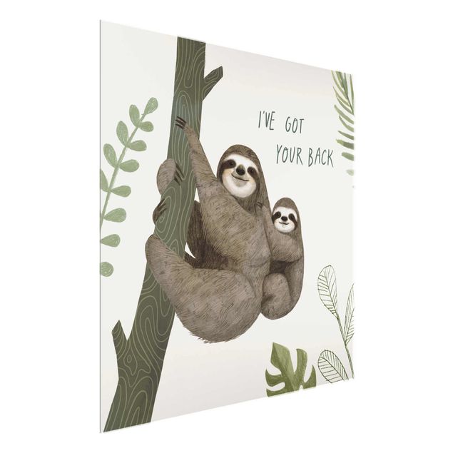 quadros com frases motivacionais Sloth Sayings - Back
