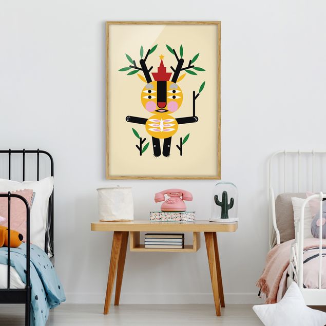 Quadros Indianos Collage Ethno Monster - Deer