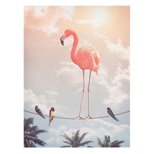 Quadros florais Sky With Flamingo