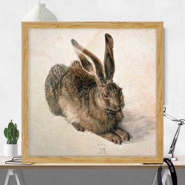 Quadros com moldura animais Albrecht Dürer - Young Hare