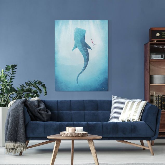 Telas decorativas réplicas de quadros famosos The Whale Shark