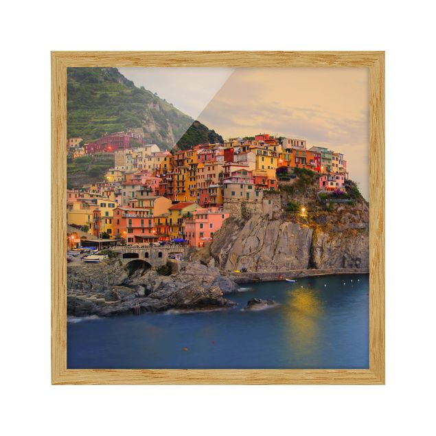quadros de paisagens Colourful coastal town