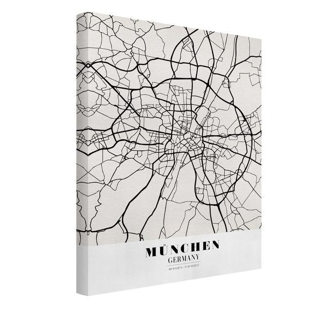 Telas decorativas frases Munich City Map - Classic