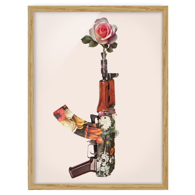 quadros flores Weapon With Rose