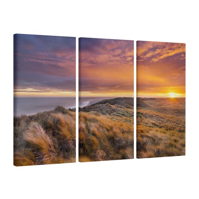 quadros de paisagens Sunrise On The Beach On Sylt